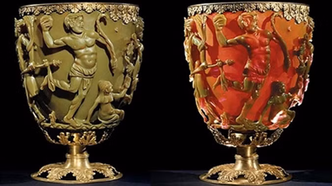 Chiếc cốc Lycurgus tại bảo tàng nước Anh. Ảnh: Wikimedia Commons.