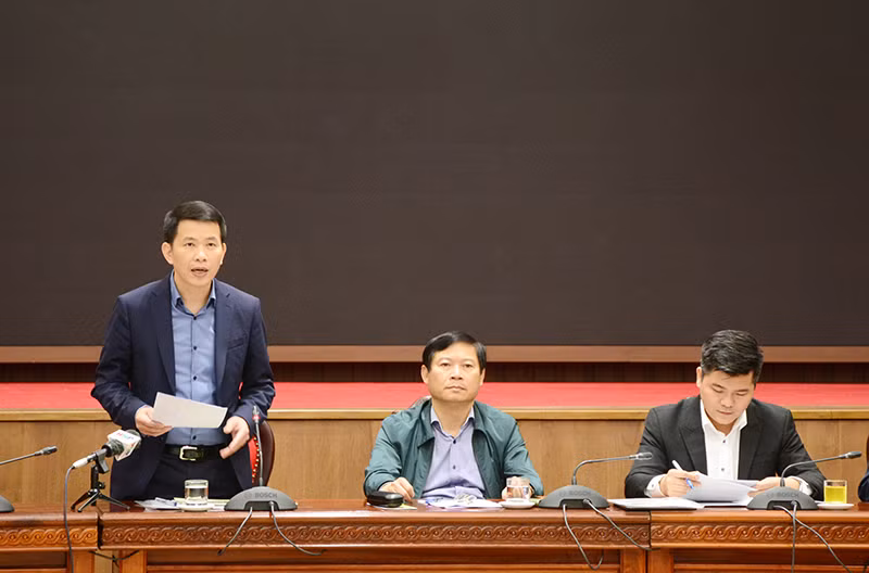 Ông Phạm Tuấn Long phát biểu tại hội nghị