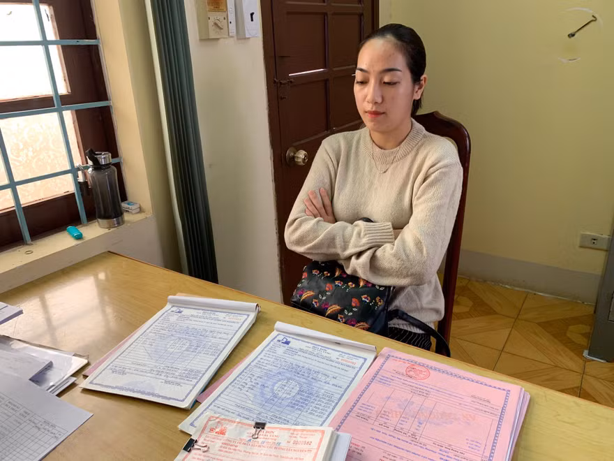 Bà Quỳnh tại cơ quan điều tra