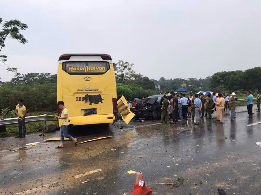 Hiện trường vụ tai nạn.