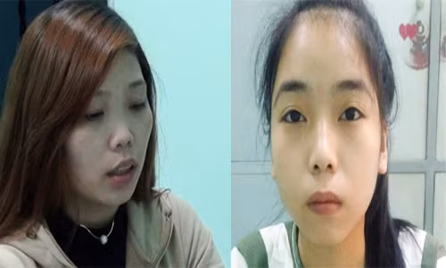 Hai nữ nhân viên quán karaoke tại trụ sở công an