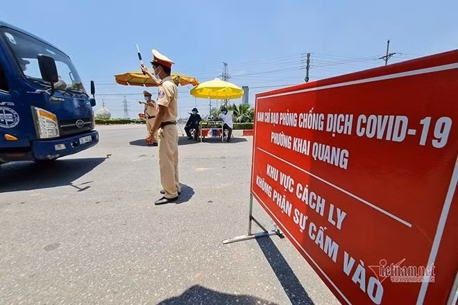 Một chốt kiểm soát trên địa bàn tỉnh Vĩnh Phúc. Ảnh minh họa