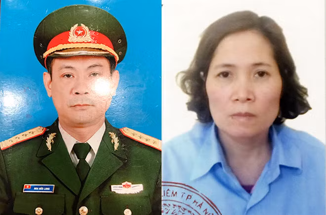 Đối tượng Hoa Hữu Long và vợ là Cao Thị Kim Loan. Ảnh: CAND