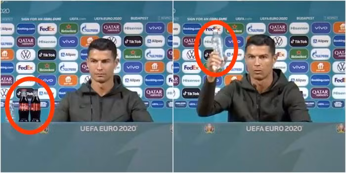 UEFA doạ phạt nếu cầu thủ 'học theo' Ronaldo gạt chai Coca