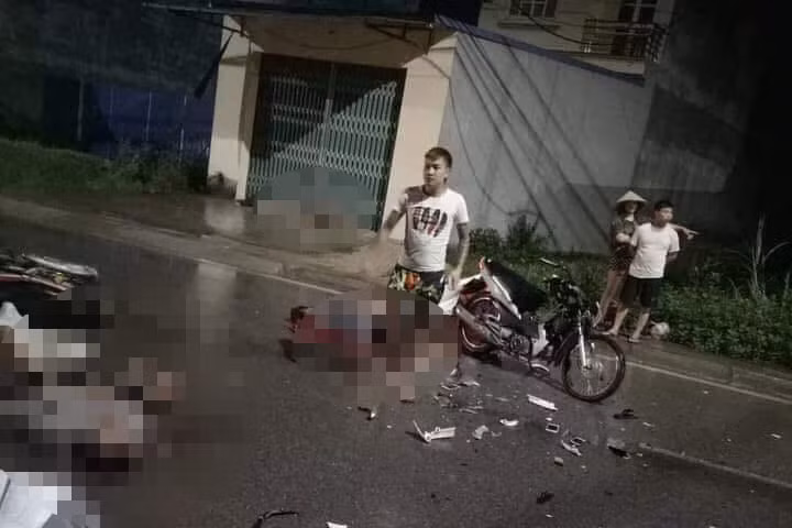 Hiện trường vụ tai nạn.