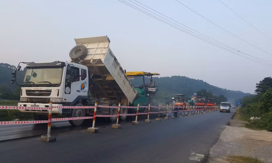 Hạng mục mở rộng QL 1A đoạn Bắc Giang – Lạng Sơn của dự án đã cơ bản hoàn thành. Ảnh: Bảo An.