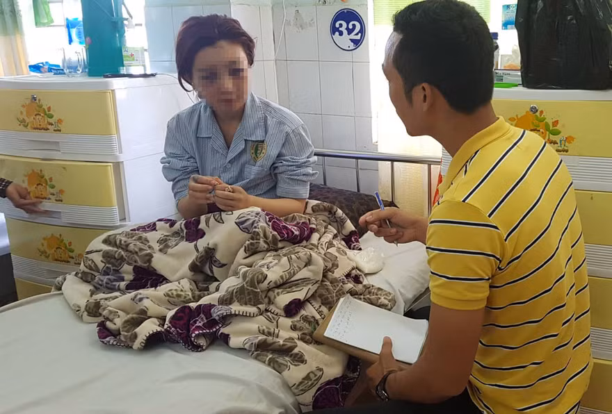 Chị Vy đang được điều trị tại bệnh viện