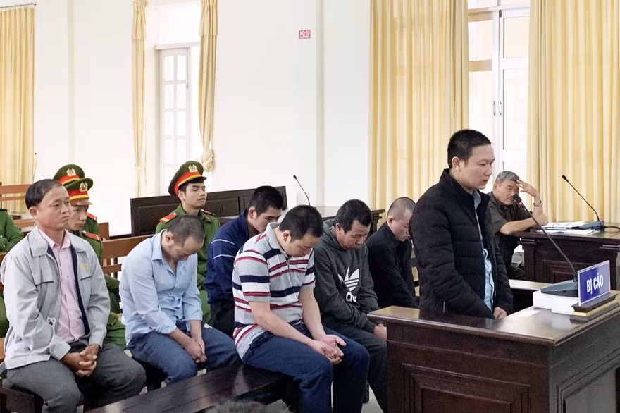 Các bị cáo tại tòa