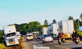 Xe container rồng rắn đi thu mua sầu riêng