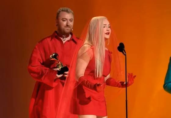 Kim Petras cảm ơn Madonna vì đã đấu tranh cho quyền của LGBTQ trong bài phát biểu nhận giải. Ảnh: AP.