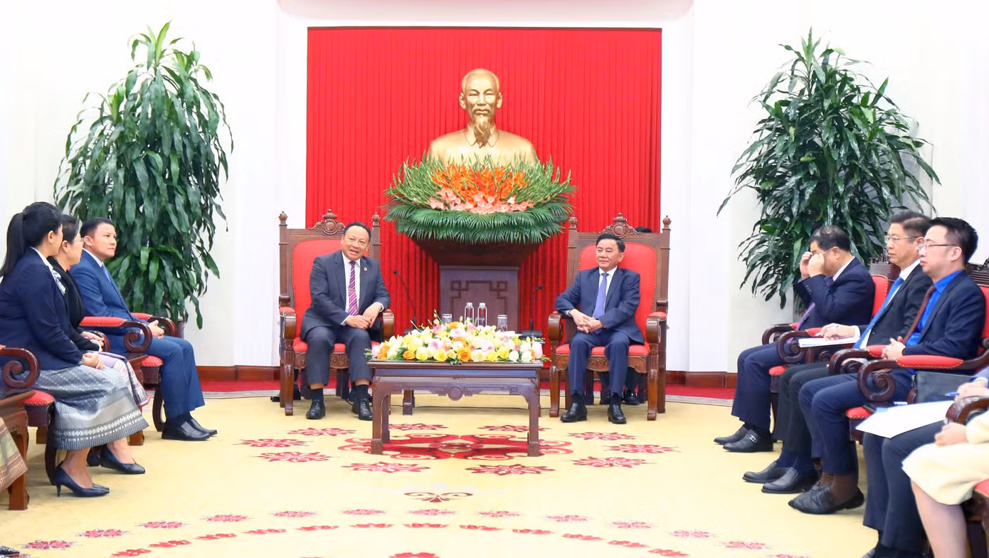 Quang cảnh buổi tiếp. Ảnh: Vương Bảo Anh