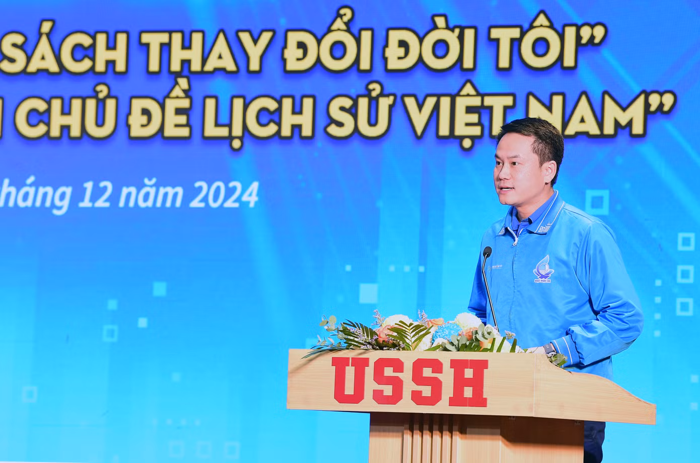 Anh Nguyễn Kim Quy phát biểu tại chương trình. Ảnh: Xuân Tùng