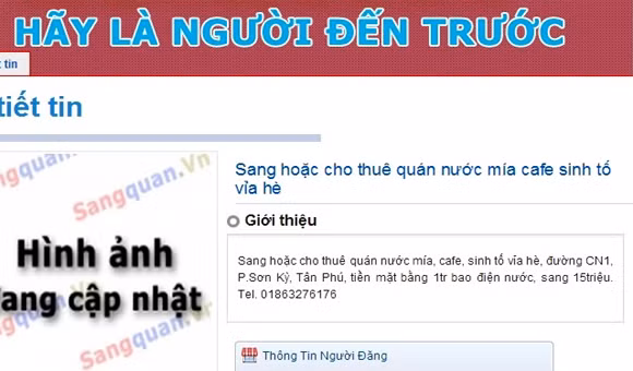 Không chỉ đem bán, vỉa hè giờ còn được đăng tin rao cho thuê công khai trên mạng