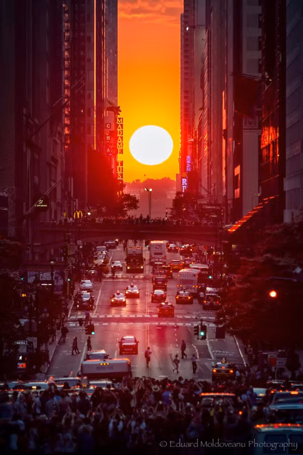 Hoàng hôn ở Manhattan.