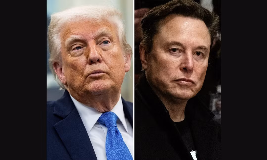 Tổng thống Mỹ Donald Trump và tỷ phú Elon Musk. Ảnh: NYT