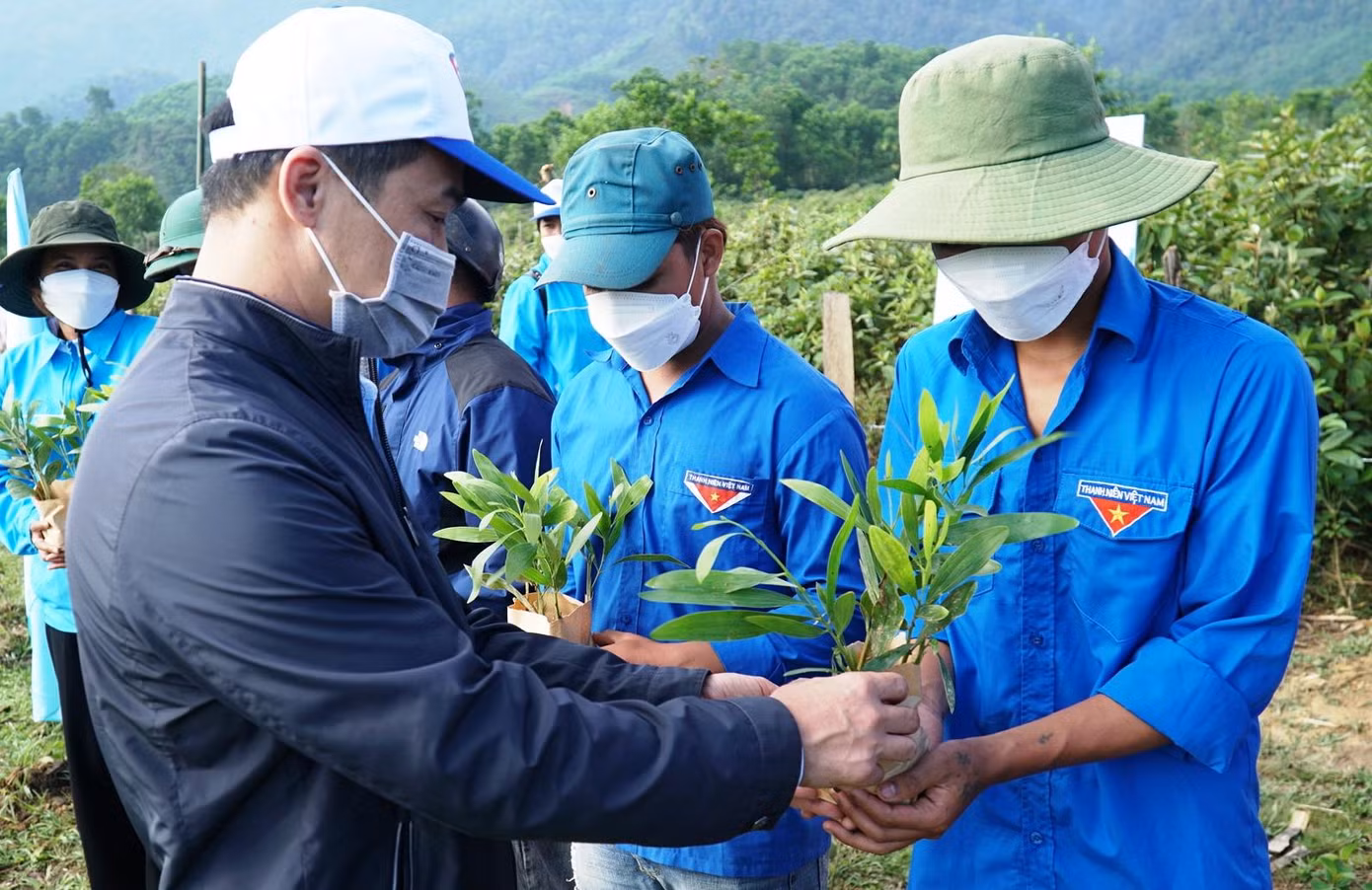 Trao tặng cây xanh đến tận tay người dân, ĐVTN huyện vùng cao A Lưới