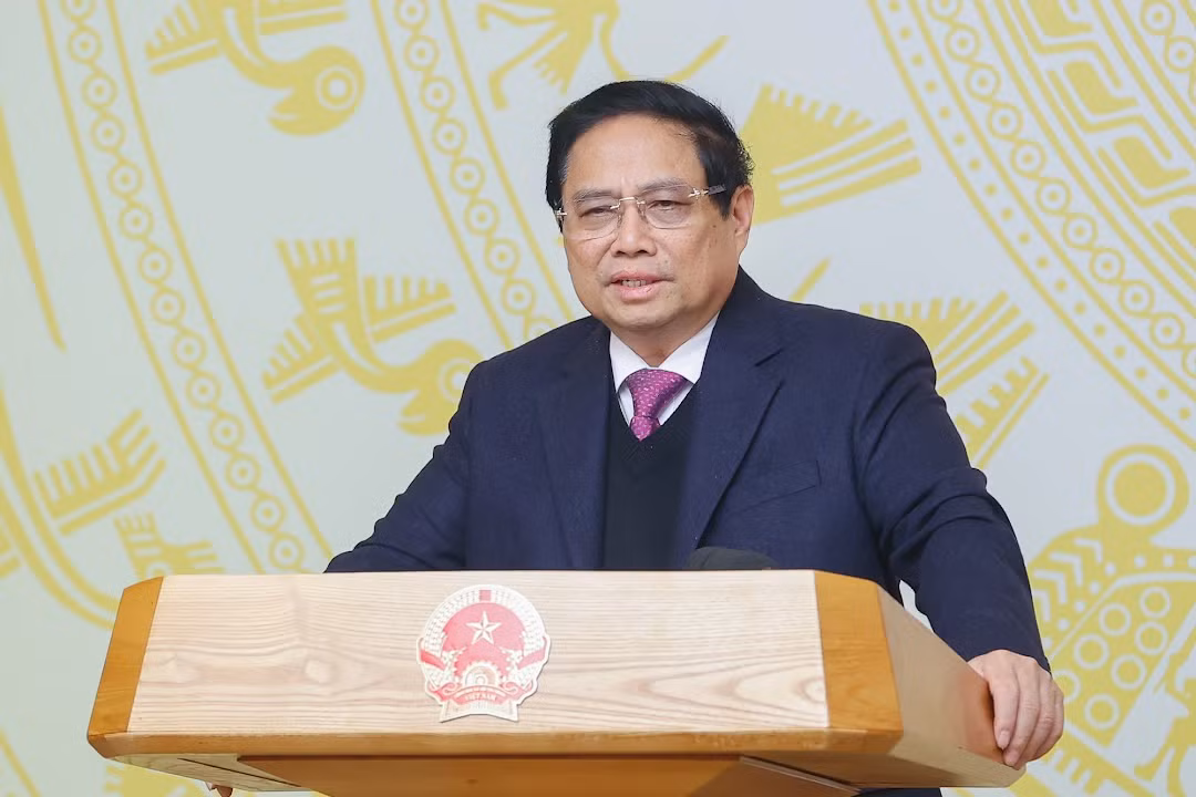 Thủ tướng Chính phủ Phạm Minh Chính phát biểu tại hội nghị. Ảnh: Nhật Bắc