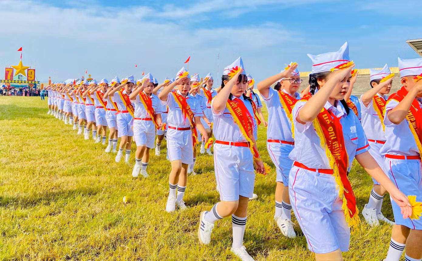 Những màn đồng diễn nghi thức đội đẹp mắt.