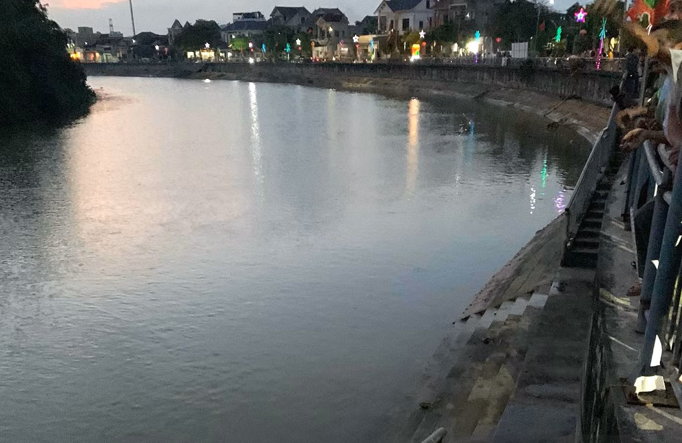 Khu vực sông Mai Giang nơi nam sinh Q. mất tích.