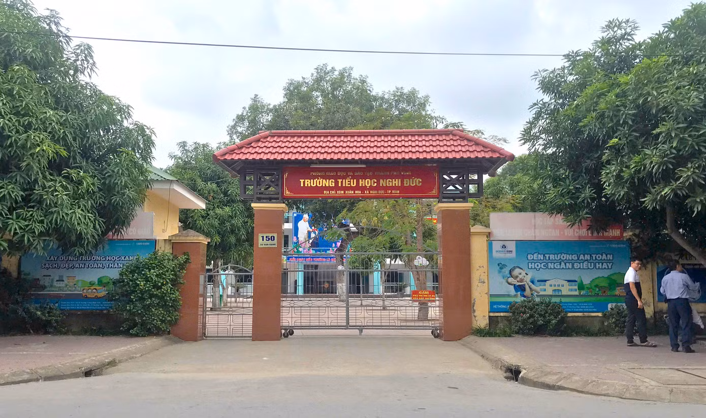 Trường Tiểu học Nghi Đức nơi diễn ra sự việc xôn xao những ngày qua.