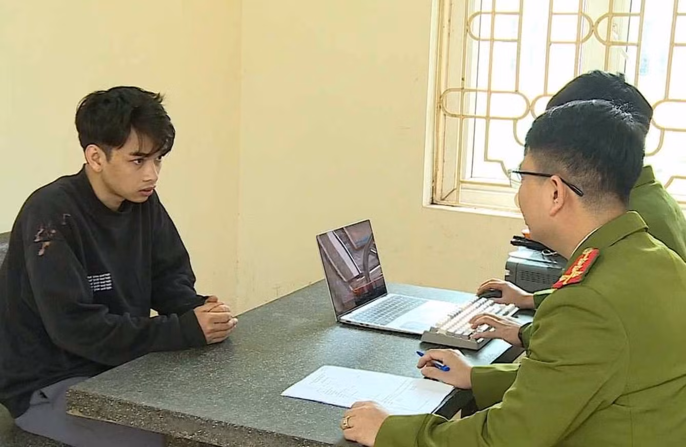 Đối tượng Nguyễn Hoài Nam trong vụ cướp giật 1 tỷ đồng ở Vĩnh Phúc. Ảnh: Công an Vĩnh Phúc.