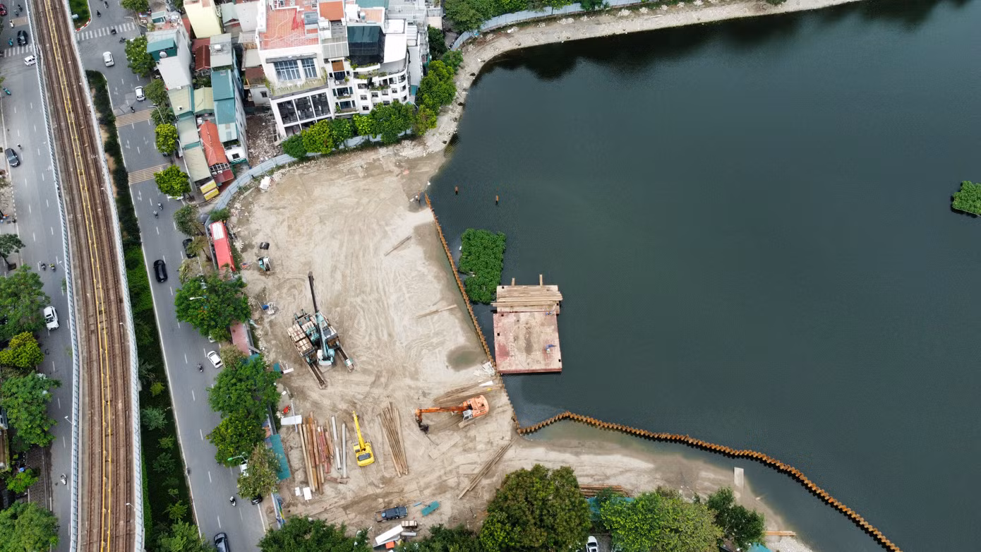 Khu vực san lấp không có trong phối cảnh thiết kế