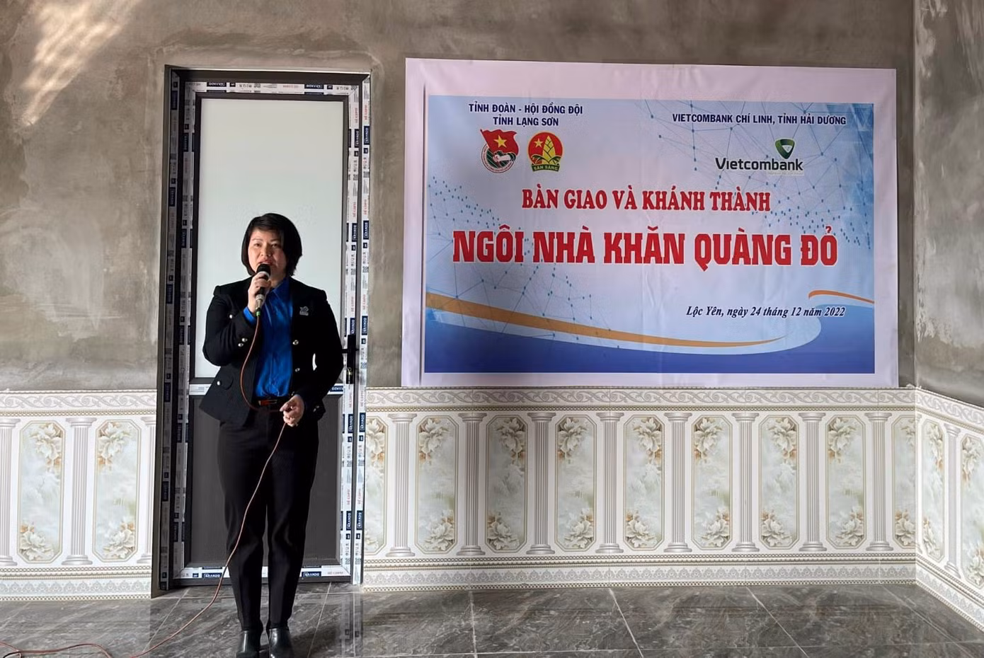 Khánh thành, bàn giao "Ngôi nhà Khăn quàng Đỏ" cho học sinh nghèo ở Lộc Yên, huyện Cao Lộc -Ảnh: Duy Chiến