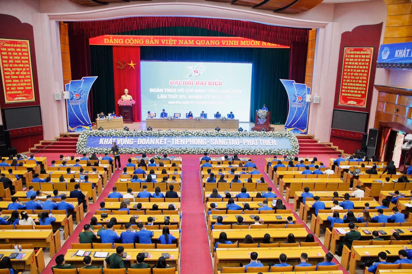 Quang cảnh khai mạc Đại hội đại biểu Đoàn TNCS Hồ Chí Minh tỉnh Lạng Sơn lần thứ XIV ngày 13/10 - Ảnh: Duy Chiến