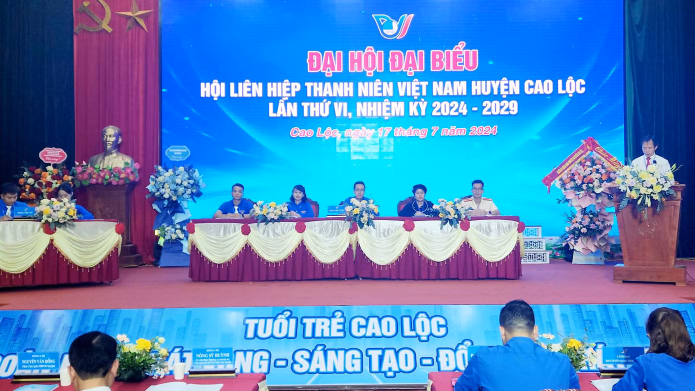 Đại hội đại biểu Hội LHTN Việt Nam huyện Cao Lộc diễn ra trang trọng, phấn khởi. Ảnh: Duy Chiến