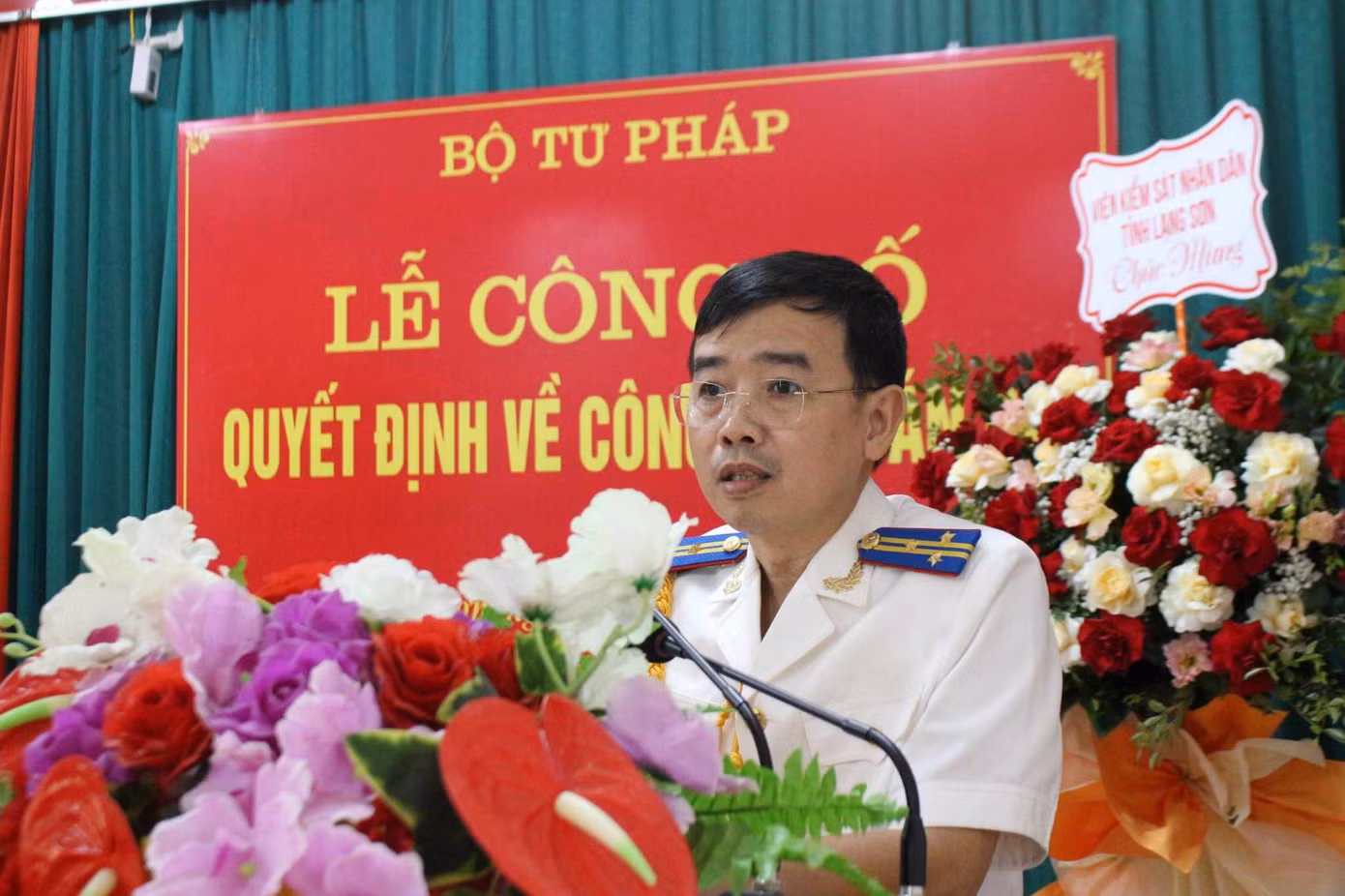 Tân Cục trưởng Nguyễn Hữu Tài phát biểu nhận nhiệm vụ.
