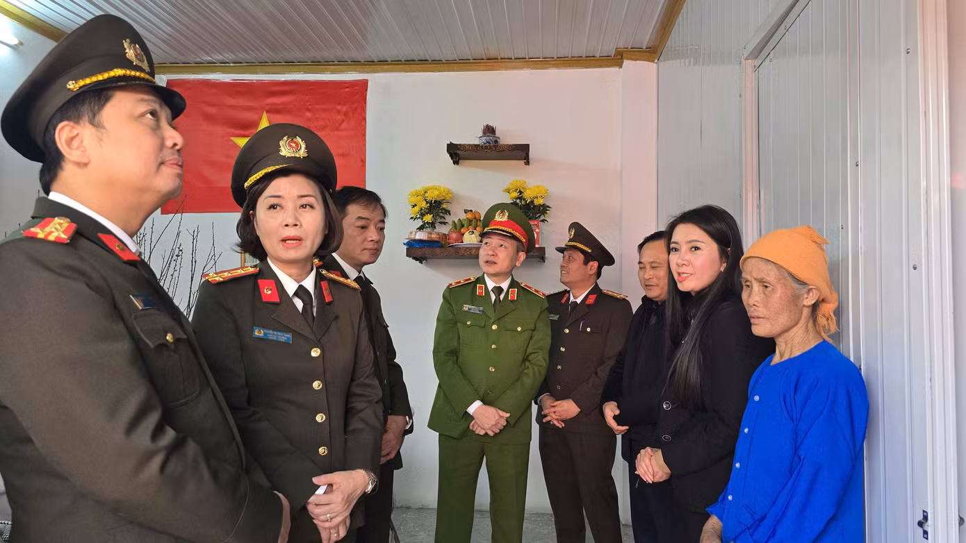 Ngôi nhà rộng hơn 42m2, khang trang, sạch đẹp của gia đình bà Hoàng Thị Nét, được hoàn thành trước Tết Nguyên đán. (Ảnh: Duy Chiến)