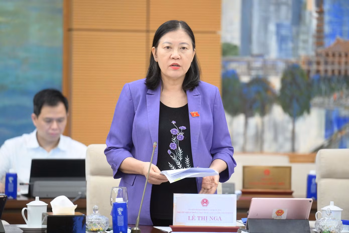 Phó Chủ nhiệm thường trực Ủy ban Dân nguyện và Giám sát Lê Thị Nga.
