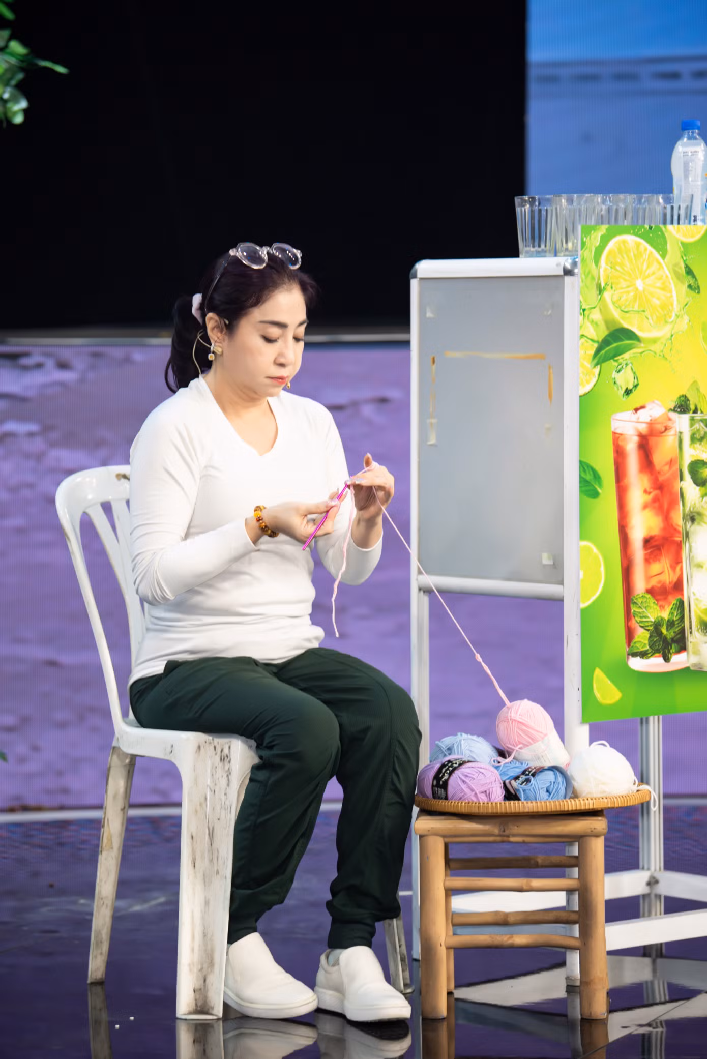 NSƯT Kim Tử Long và NSƯT Thoại Mỹ tại đêm tổng duyệt Táo Xuân.