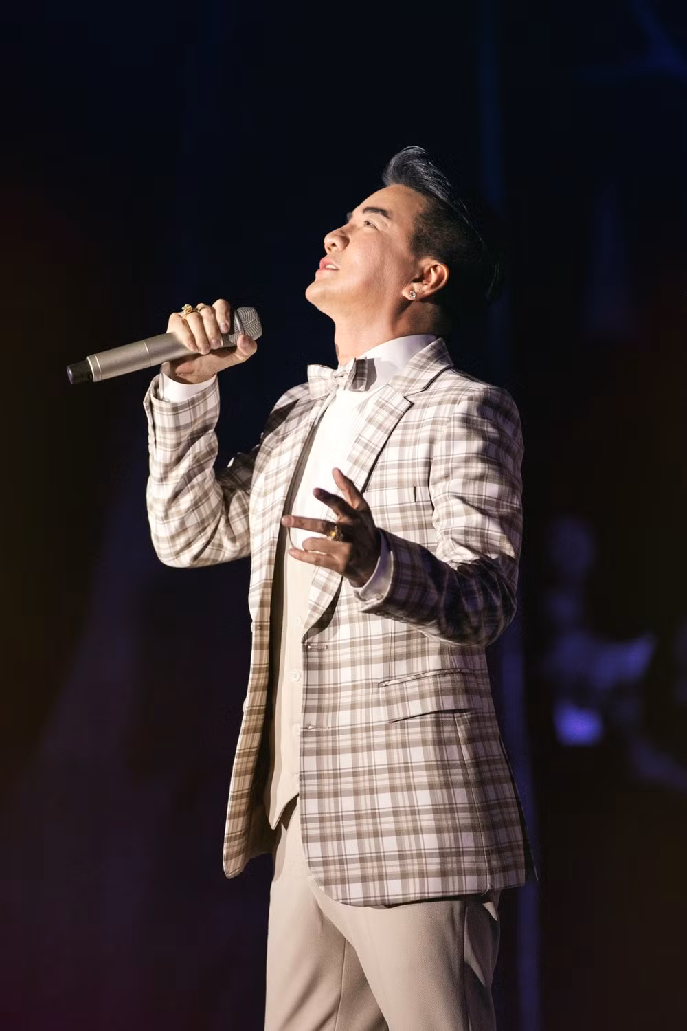 Đàm Vĩnh Hưng trong live show Ngày em thắp sao trời tối 4/5.