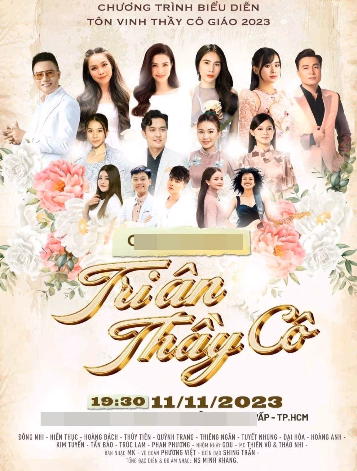 Thủy Tiên không tham gia show diễn dù có mặt trong poster của chương trình.