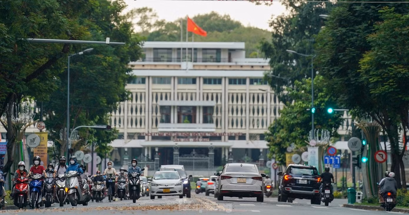 Đường Lê Duẩn, quận 1, TPHCM (đoạn phía trước Hội trường Thống Nhất). Ảnh: Phạm Nguyễn