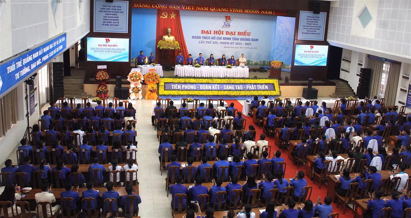 250 đại biểu dự Đại hội Đại biểu Đoàn TNCS Hồ Chí Minh tỉnh Quảng Nam.