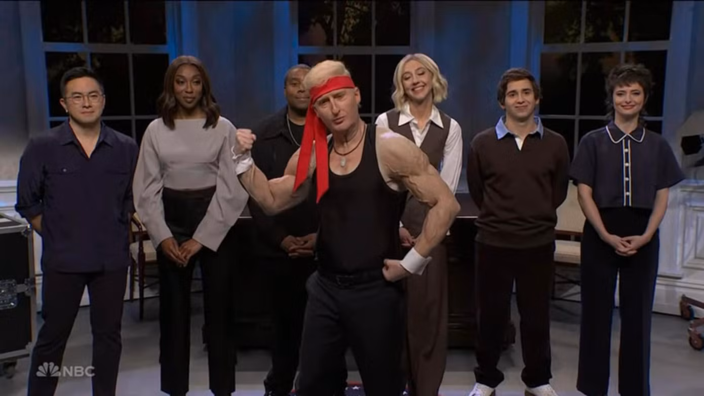 Saturday Night Live sử dụng chiến thắng của ông Trump trong cuộc bầu cử làm chủ đề chính cho tập phát sóng tối 9/11. Ảnh: NBC.