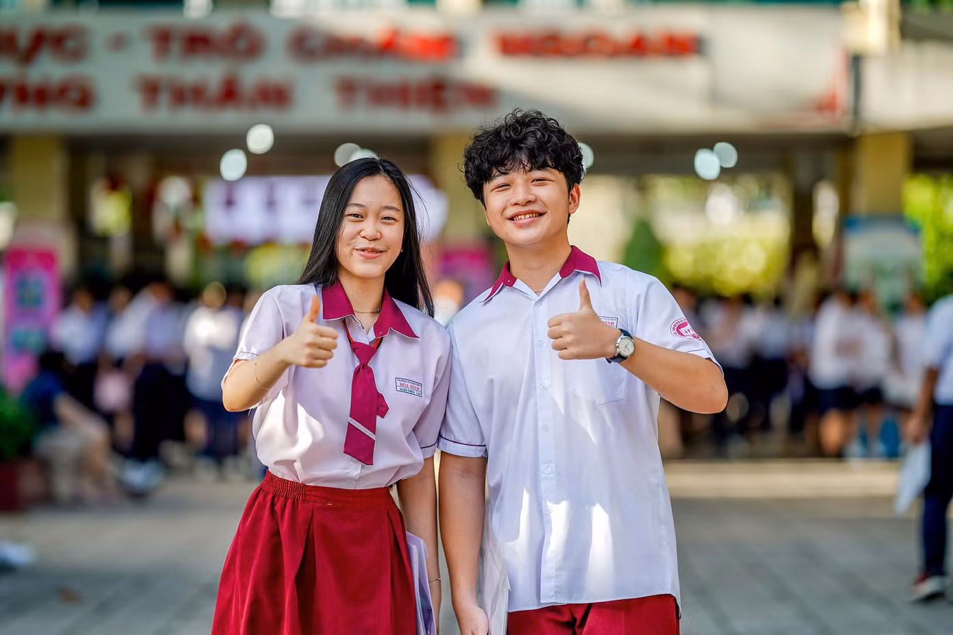 Nhiều em tỏ ra rất tự tin trước kỳ thi vì đã có sự ôn tập kỹ lưỡng. Năm nay, tỷ lệ đỗ lớp 10 khoảng 91% đỗ, là tỷ lệ cao nhất từ trước đến nay.