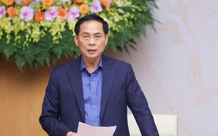 Bộ trưởng Bộ Ngoại giao Bùi Thanh Sơn phát biểu tại hội nghị. Ảnh: Nhật Bắc.