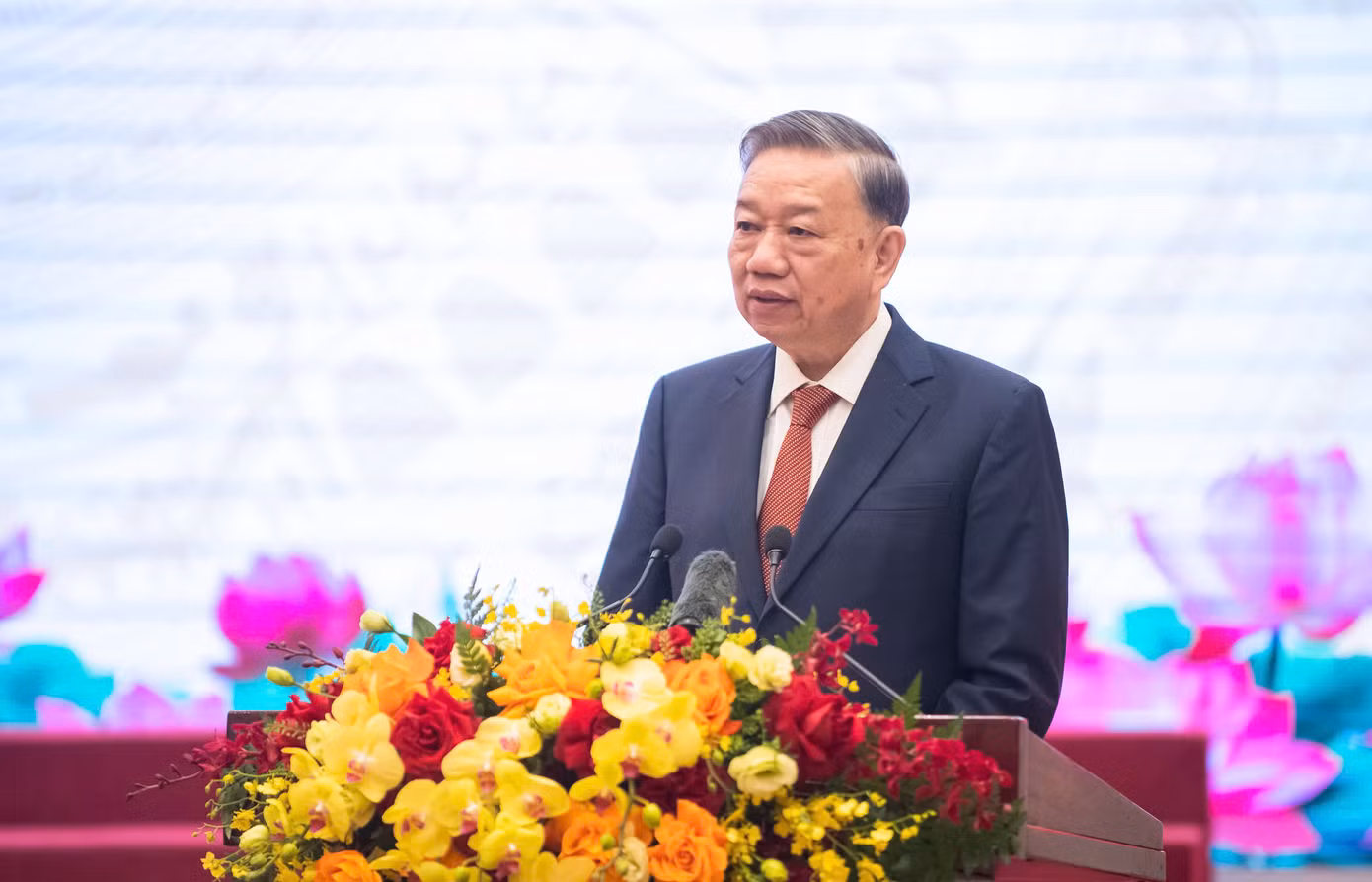 Tổng Bí thư Tô Lâm gặp mặt đại biểu trí thức, nhà khoa học. Ảnh: PV.