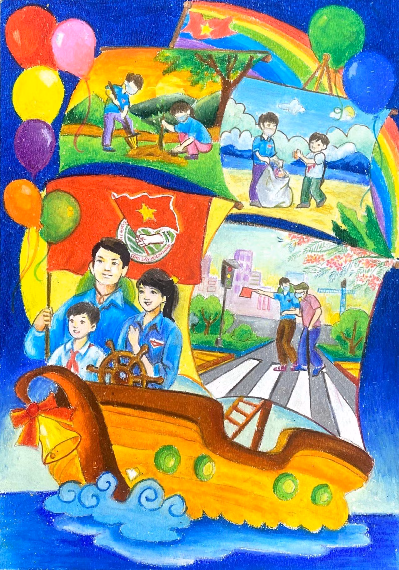 Giải Khuyến khích khối Tiểu học của em Ân Đăng Khôi, lớp 5H7, trường Tiểu học Chu Văn An, quận Ngô Quyền, TP Hải Phòng.
