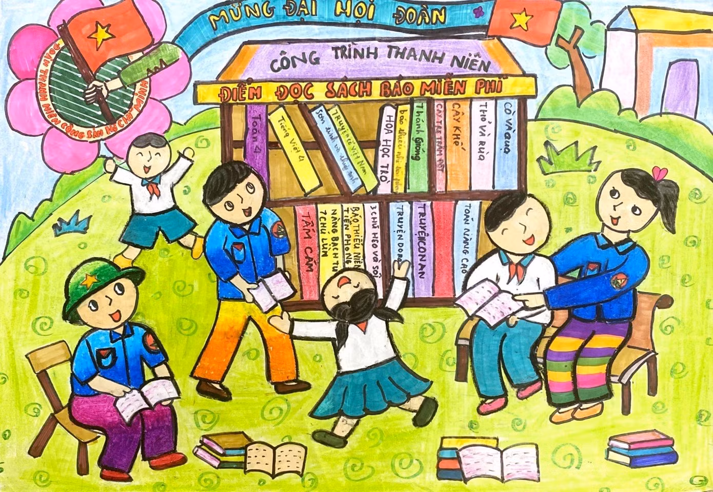 Giải Khuyến khích khối Tiểu học của em Trần Quốc Hùng, lớp 4B, trường Tiểu học Tà Rụt, huyện Đa Krông, tỉnh Quảng Trị.