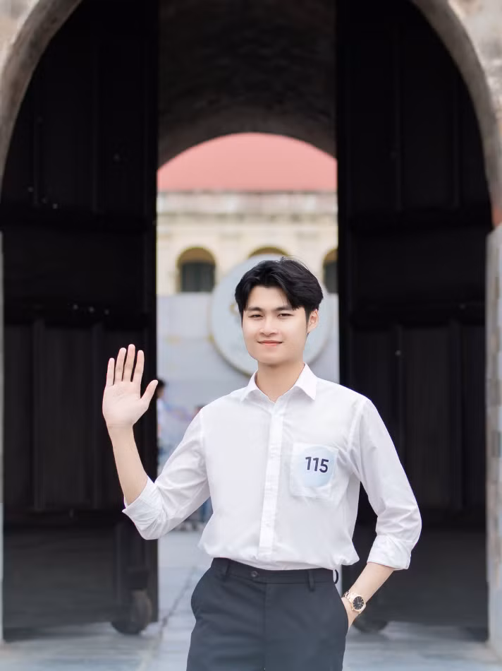 Thí sinh Cao Văn Sơn - sinh viên Học viện Báo chí và Tuyên truyền.
