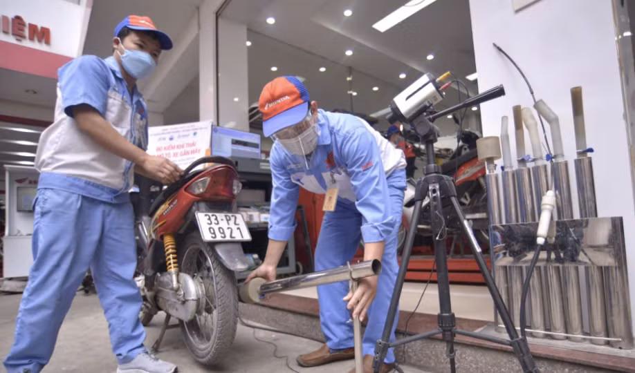 Cần 5.000 cơ sở kiểm định khí thải xe máy.jpg
