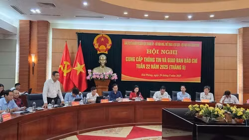 Hội nghị giao ban báo chí Thành ủy Hải Phòng chiều 29/5.