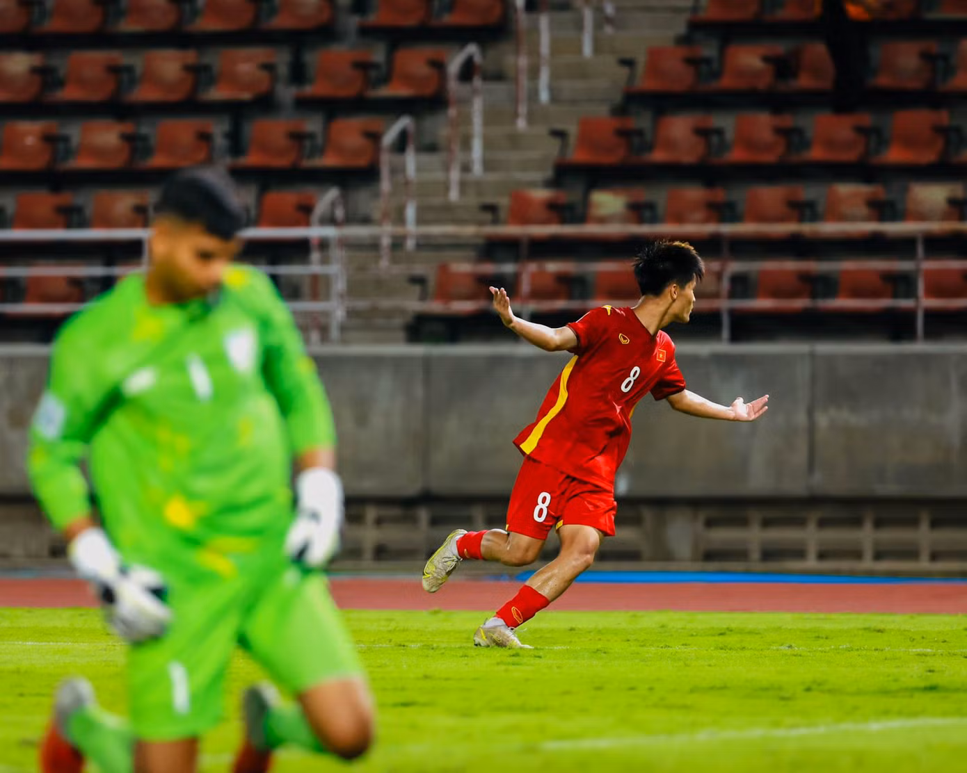 U17 Việt Nam đánh rơi chiến thắng trước U17 Ấn Độ. Ảnh: VFF