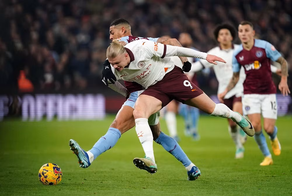 Cả 2 lần dứt điểm của Man City đều thuộc về Haaland