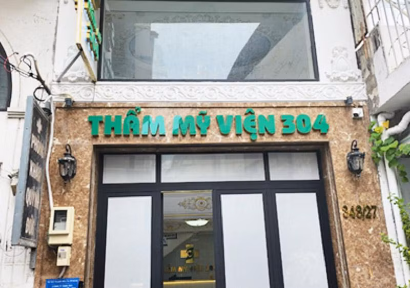 Thẩm mỹ viện 304 nơi bị cơ quan chức năng kiểm tra phát hiện nhiều sai phạm.