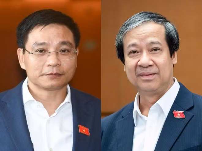 Bộ trưởng Tài chính Nguyễn Văn Thắng (bên trái) và Bộ trưởng GD&amp;ĐT Nguyễn Kim Sơn sẽ trả lời chất vấn tại kỳ họp thứ 9.